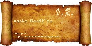 Vasko Renáta névjegykártya